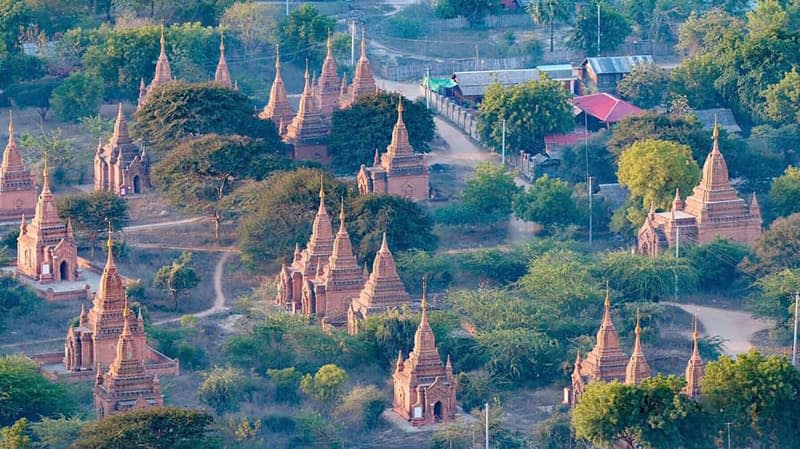 The ancient royal city of Bagan, a World Heritage Site considered one of the most important temple complexes in Southeast Asia. For many in Myanmar, tourism was the main source of income, but snce the military coup, no one has been coming. Brian Han/dpa