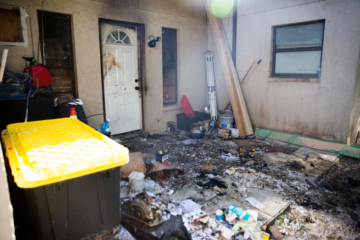 Rolando Perez Nunez was charged with first-degree arson after investigators said he set his roommates' bedroom on fire on Tuesday, Nov. 30, 2021, in Naples, Fla.
