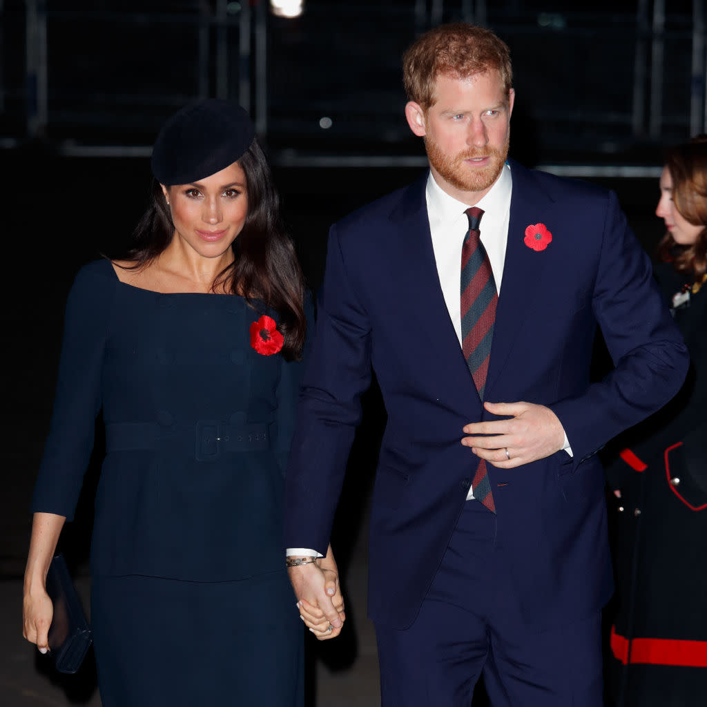 The arrival date of Meghan Markle and Prince Harry’s first child is looming closer, sparking speculation as to who the chosen godparents will be. [Source: Getty]