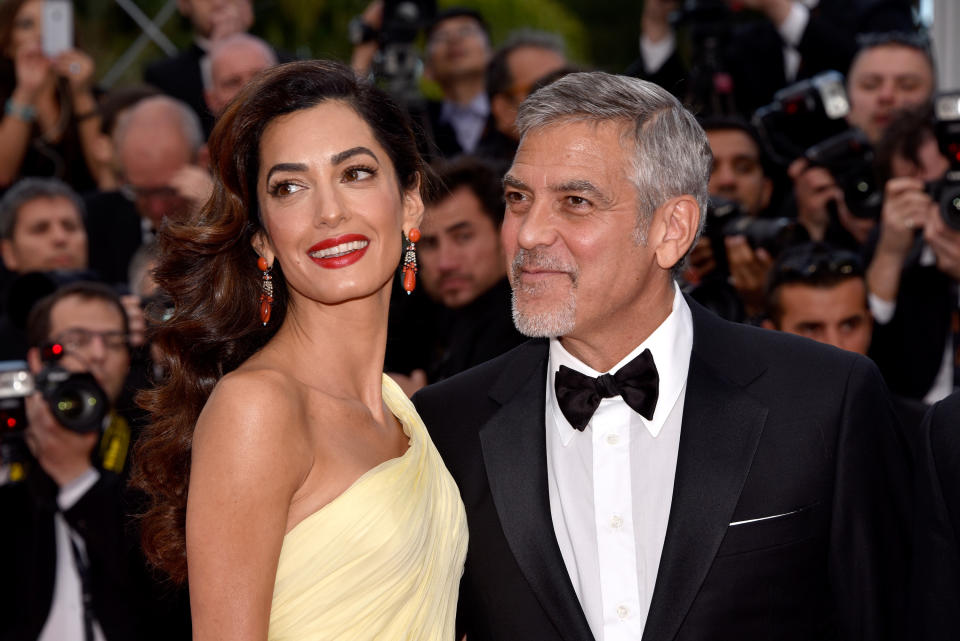 His good friends George and Amal Clooney were said to have been honoured at the private bash for their role in the result. Source: Getty