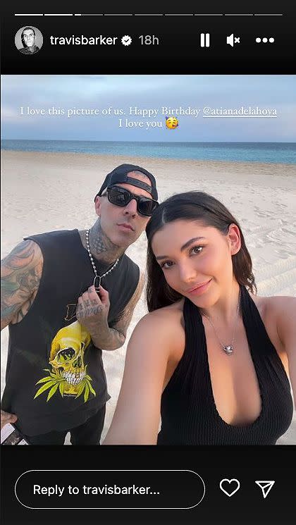 Instagram Travis Barker and Atiana De La Hoya