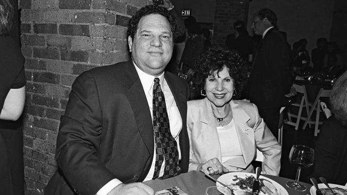 Harvey Weinstein and his mother Miriam Weinstein at the 41st Annual Obie Awards on May 20, 1996, in New York City. The matriarch passed away in 2016 at age 90. <span class="copyright">Photo by Catherine McGann/Getty Images</span>