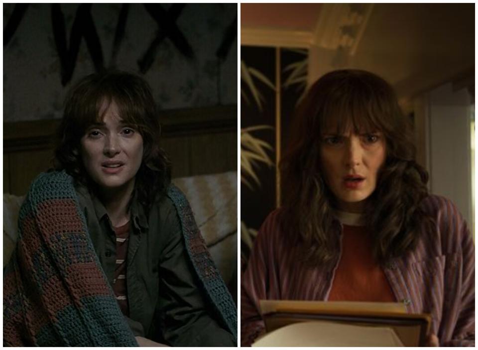 <p>También hemos podido ver a Winona Ryder metida en la piel de Joyce. Así era al inicio de la serie y así es ahora. (Foto: Netflix). </p>