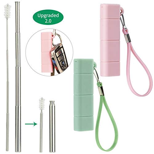 6) Collapsible Metal Straws