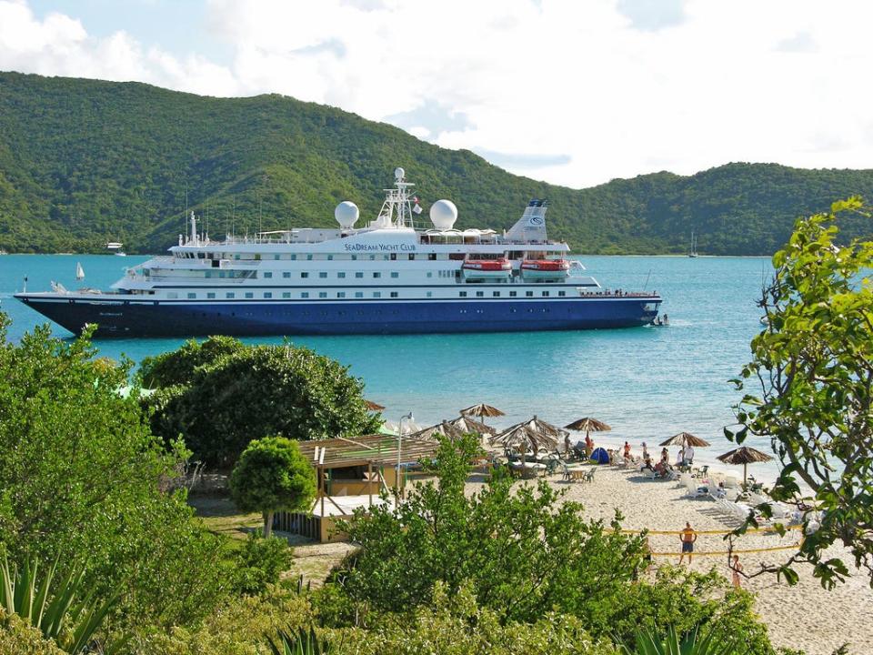 Expansive deck areas on SeaDream Yacht Club ships make it possible to dine privately under candlelight at a table for two.