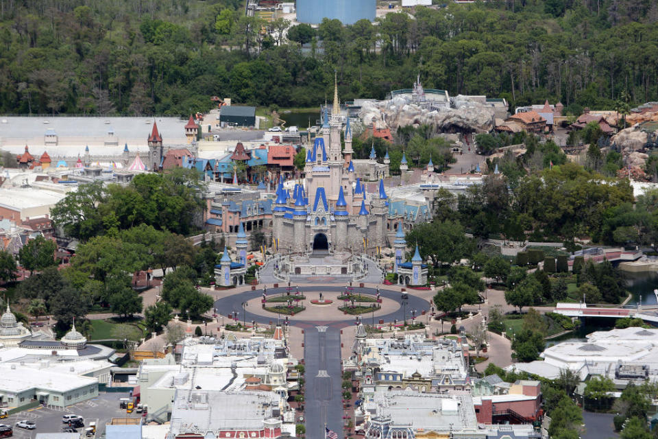 Guests will soon return to Walt Disney World, pictured empty in March, but what will it be like? (Photo: Alex Menendez/Getty Images)