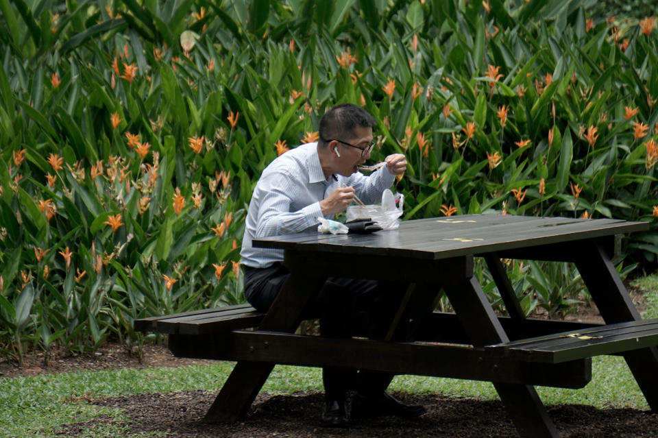 Scenes from Day 1 of Singapore's circuit breaker period