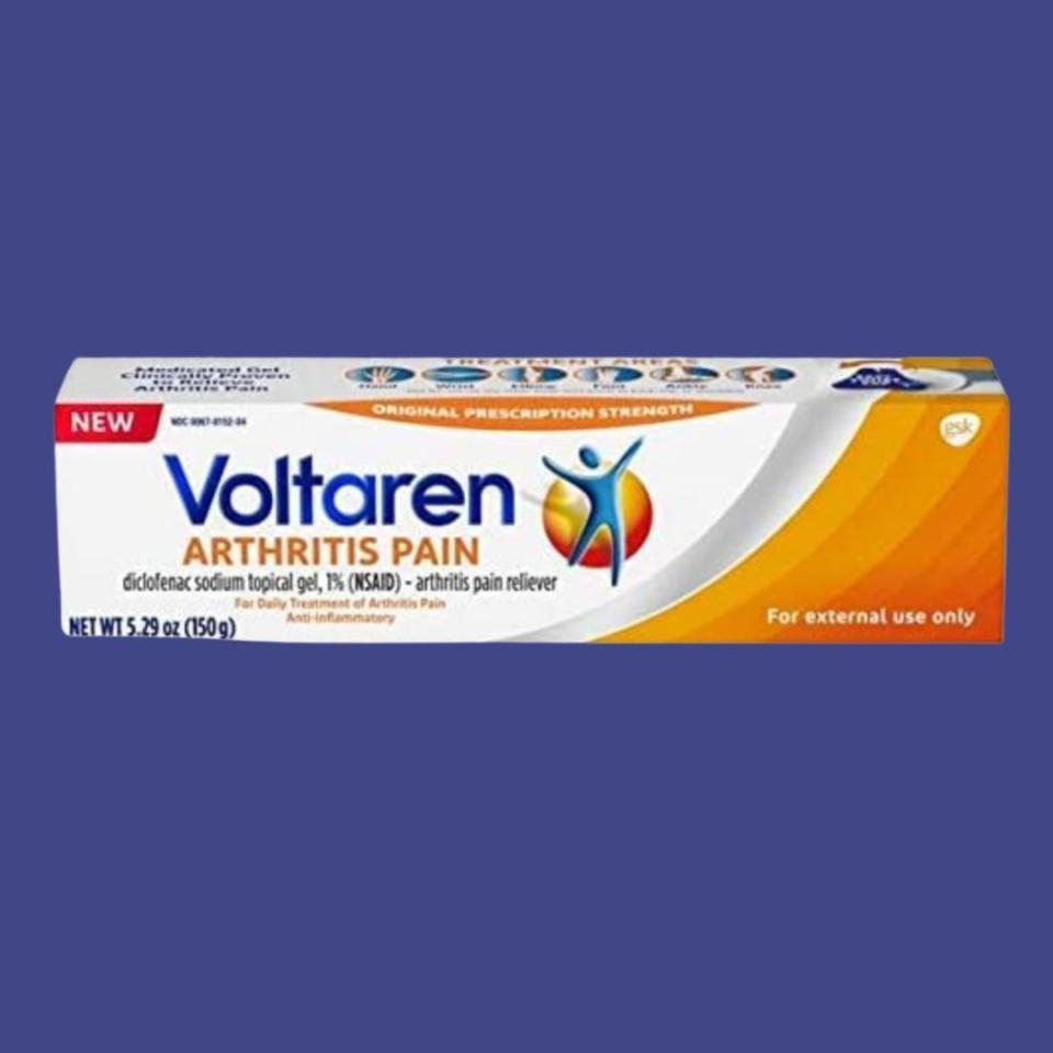 Kehl suggested using Voltaren gel, which is a topical anti-inflammatory that can be applied to affected joints and doesn't require a prescription. 