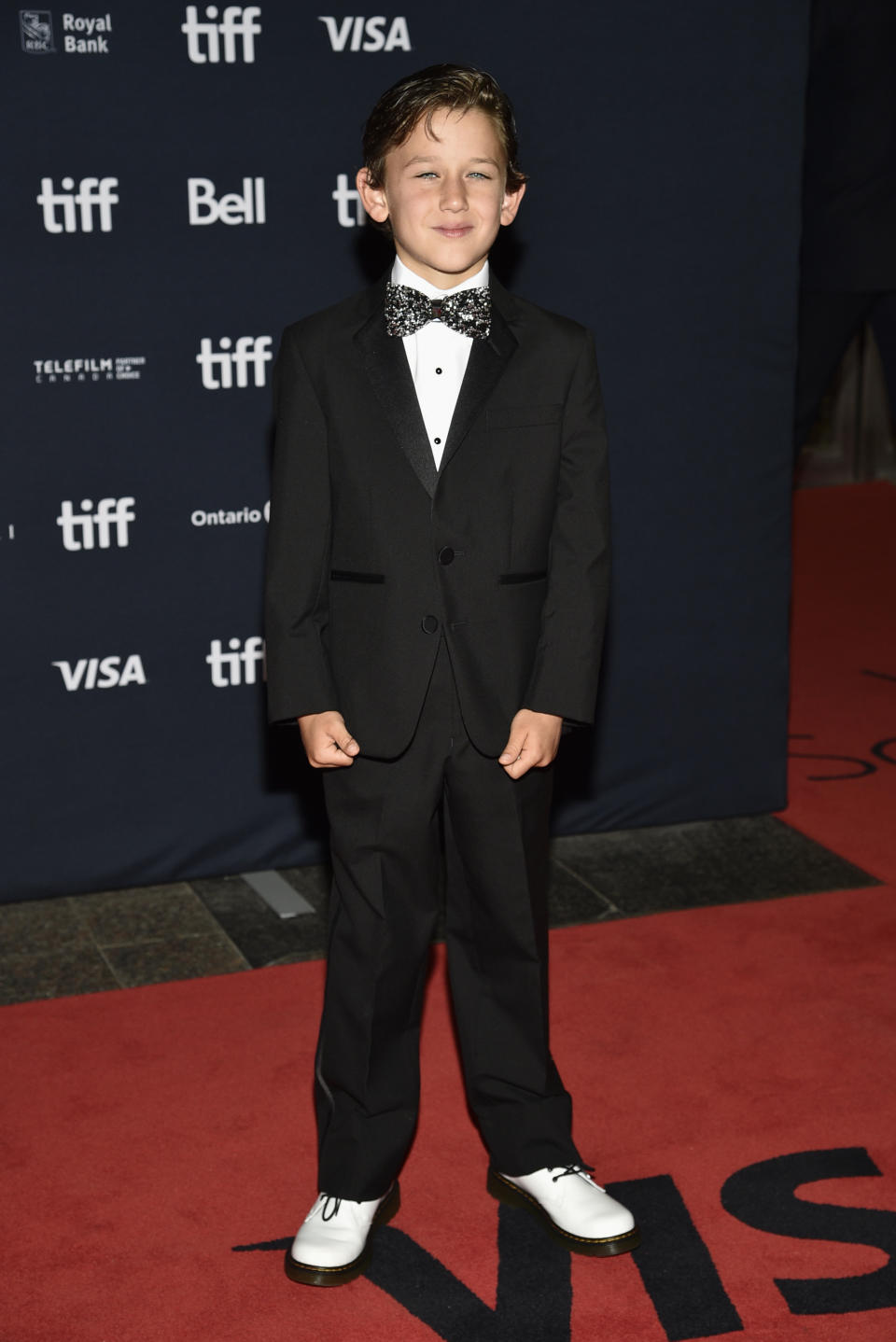 Mateo Zoryon Francis-DeFord attends the premiere of "The Fabelmans" at the Princess of Wales Theatre during the Toronto International Film Festival, Saturday, Sept. 10, 2022, in Toronto. (Photo by Evan Agostini/Invision/AP)