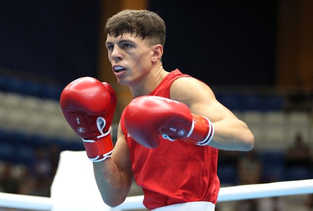 Boxer Pat McCormack in the ring