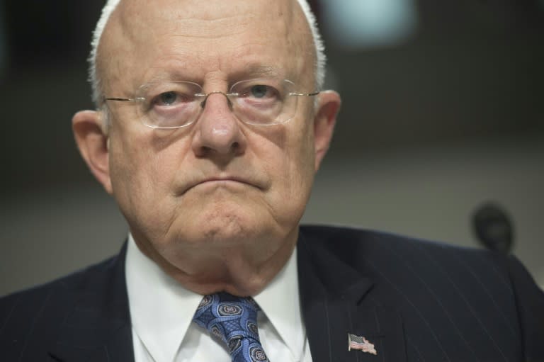 James Clapper, director of National Intelligence, testifies during a Senate Armed Services Committee hearing on Capitol Hill in Washington, DC, February 9, 2016