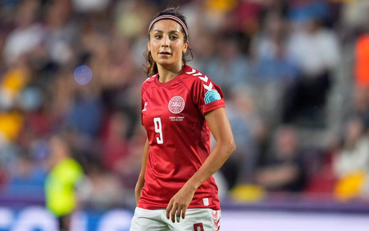 Nadia Nadim of Denmark looks on during the UEFA Women's Euro England 2022 group B match between Germany and Denmark - DeFodi Images