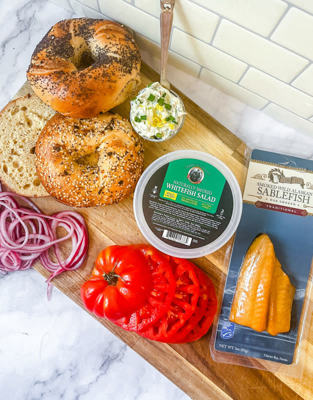 Ingredients for Larry David Bagel Sandwich<p>Courtesy of Jessica Wrubel</p>