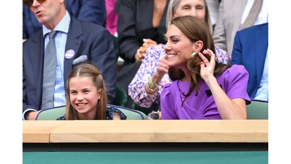 Kate and Charlotte smile in royal box at Wimbledon