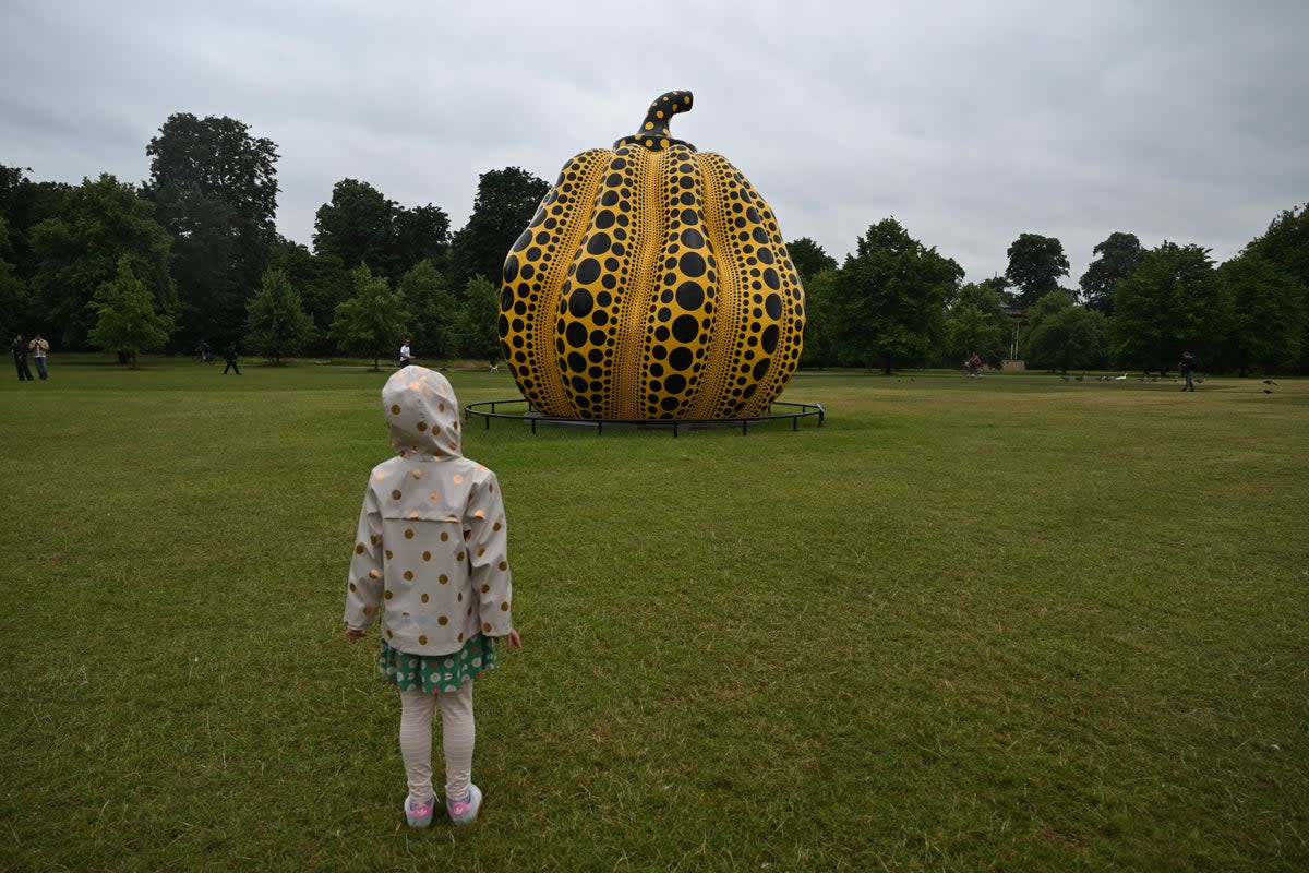 Yayoi Kusama’s giant pumpkin sculpure at the Serpentine (Daniel Hambury/Stella Pictures Ltd)