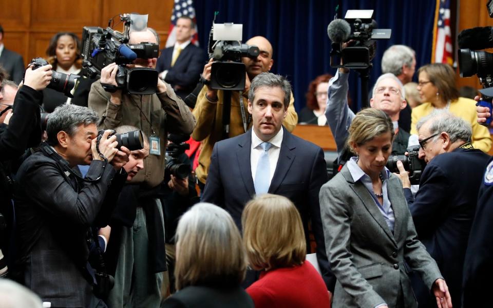 Michael Cohen arriving for his congressional testimony in 2019 - AP Photo/Alex Brandon