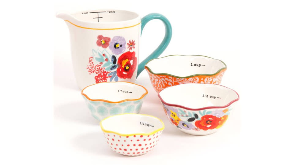 The Pioneer Woman 9-Piece Ceramic Measuring Cup Set, Multiple Patterns -  Yahoo Shopping