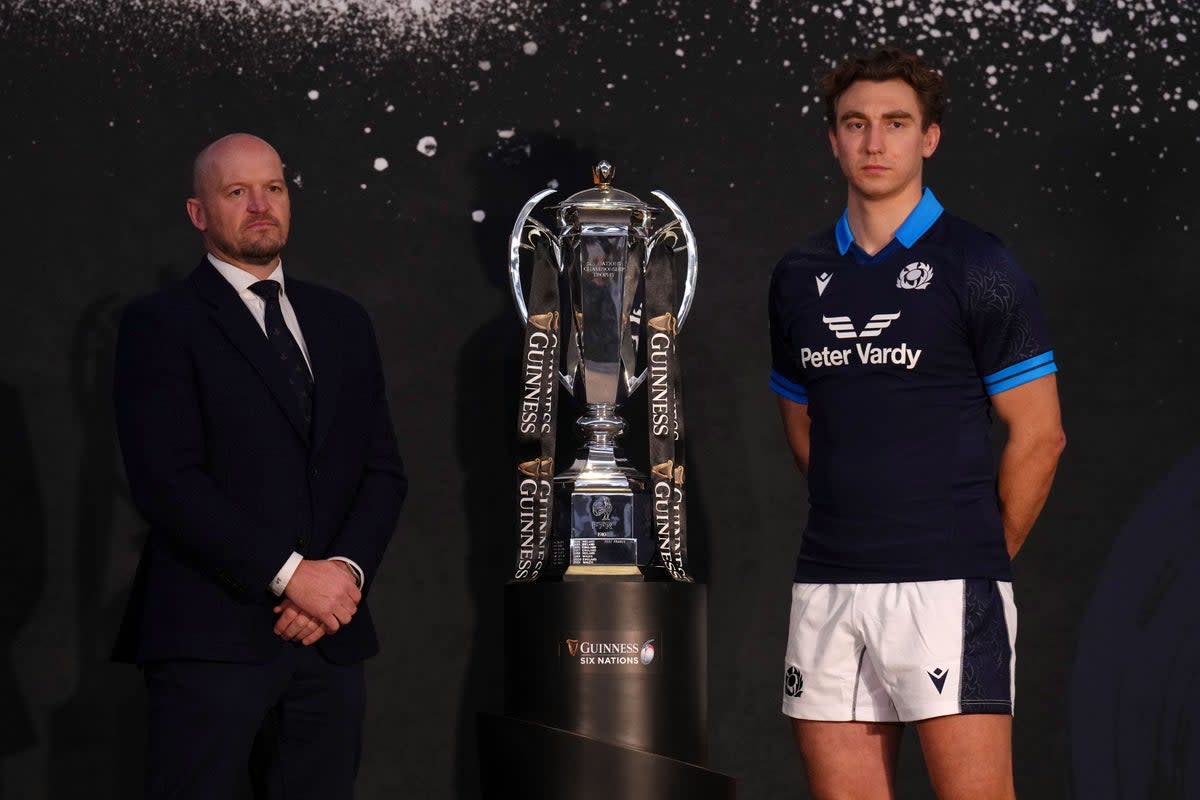 Gregor Townsend and Jamie Ritchie at the Six Nations launch (John Walton/PA) (PA Wire)