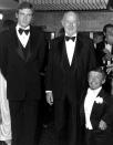 <p>Ford, Guinness, and Baker posed before the screening. (Photo: Harry Myers/REX)</p>