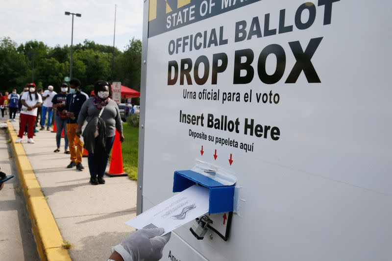 FILE PHOTO: Voters go to the polls to vote in U.S. presidential primary election in College Park, Maryland