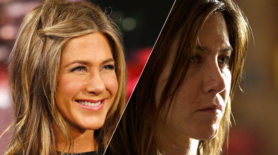 Jennifer Aniston was far from her usual glam self in <i>Cake</i>.