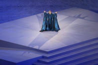 <p>Tomotaka Okamoto performs during the Closing Ceremony of the Tokyo 2020 Olympic Games at Olympic Stadium on August 08, 2021 in Tokyo, Japan. (Photo by Steph Chambers/Getty Images)</p> 