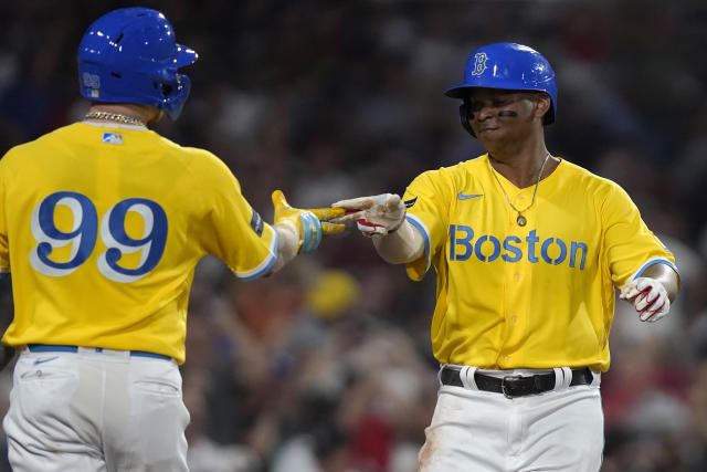 Boston Red Sox uniforms: Why are the Sox wearing yellow and blue jerseys  this weekend? 