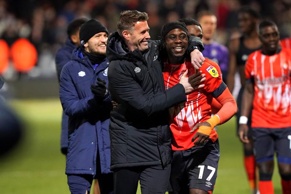 Rob Edwards hailed Pelly-Ruddock Mpanzu’s journey at Luton (Jonathan Brady/PA) (PA Wire)