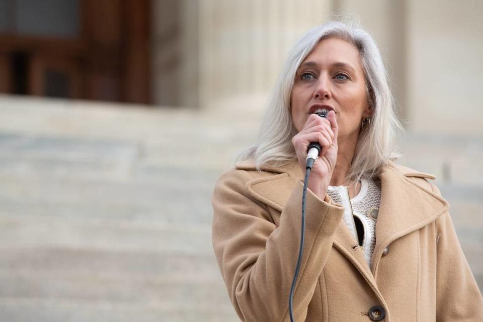 Echo Van Meteren, a Republican Kansas Senate candidate. Her husband, political operative Kris Van Meteren, attempted to nominate her as a No Labels candidate.