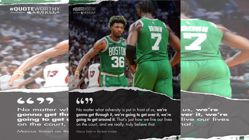 史馬特（Marcus Smart）說球隊能克服前方所有障礙。（圖／翻攝自塞爾提克隊推特）