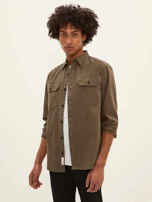 The Ripstop Utility Shirt in Khaki Green