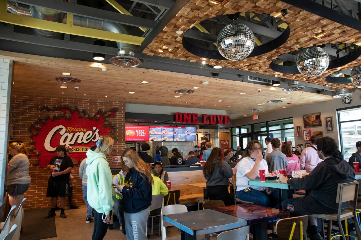 The grand opening of Raising Cane's Chicken Fingers on Boston Post Road West in Marlborough drew a crowd back in May.