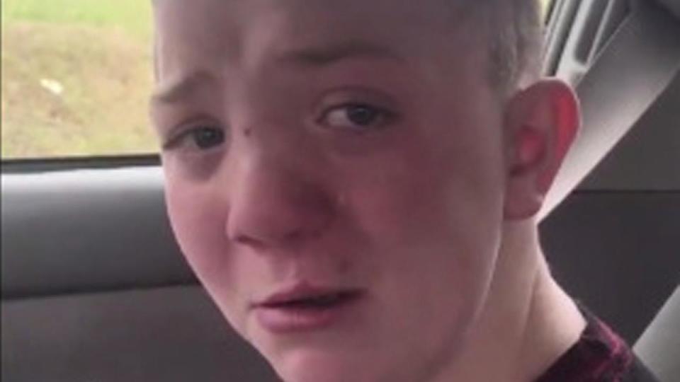 The photos surfaced after a video of Keaton sobbing over bullying at school went viral.