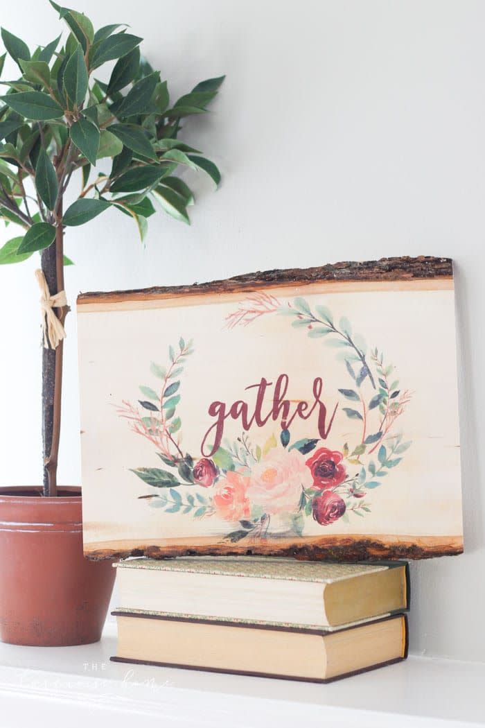 diy wood transfer gift