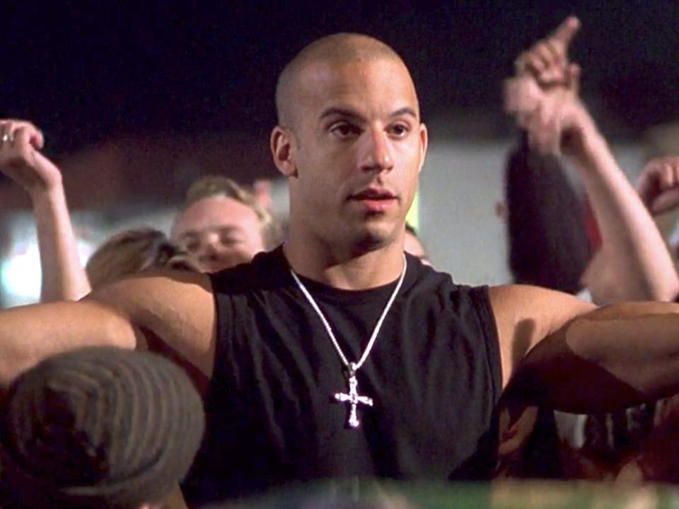 Vin Diesel as Dominic Toretto in "The Fast and the Furious."