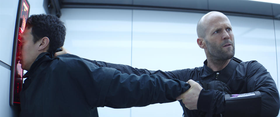 Deckard Shaw (Jason Statham) in Fast & Furious: Hobbs & Shaw, directed by David Leitch (credit: Universal)