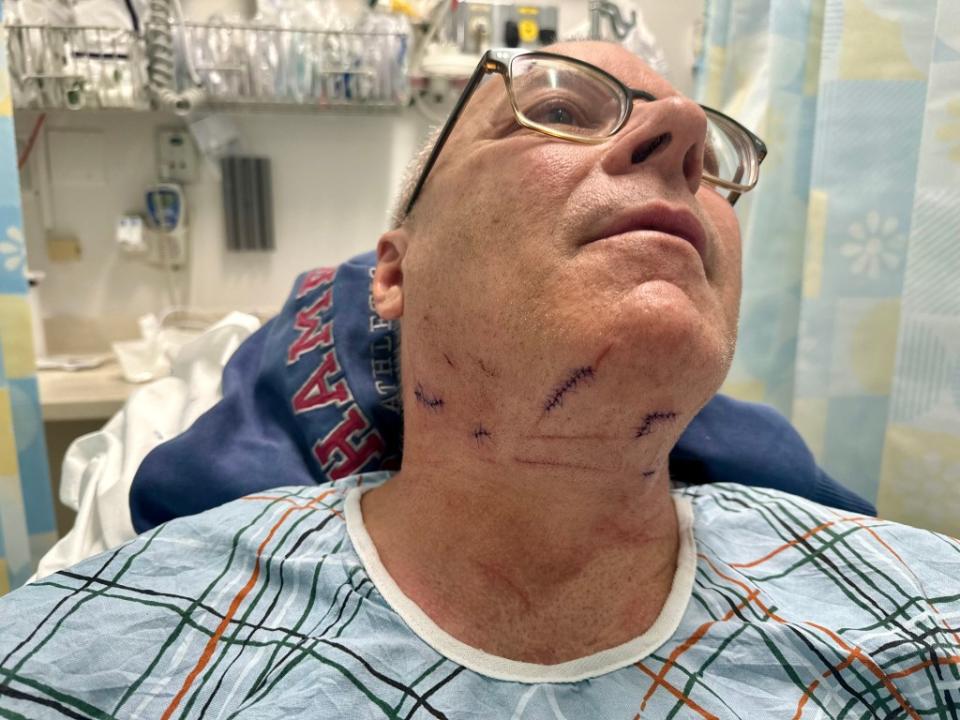 The New Jersey husband and dad of three adult kids will spend his 66th birthday on Tuesday in the hospital recovering.