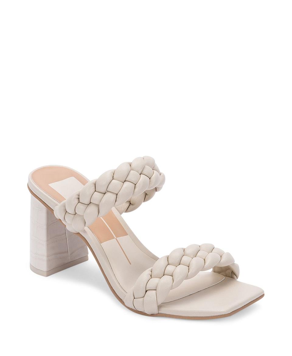 47) Dolce Vita Paily Braided Double Strap High Heel Sandals