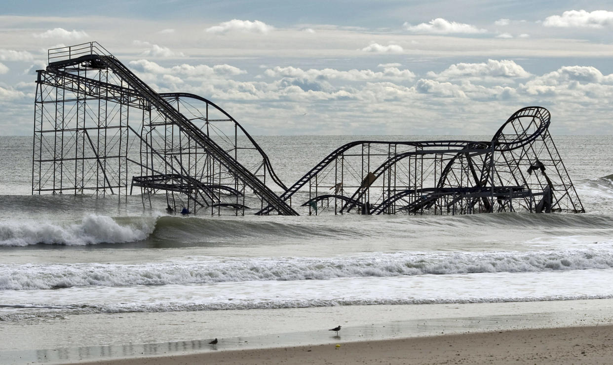 The remnants of a roller coaster 