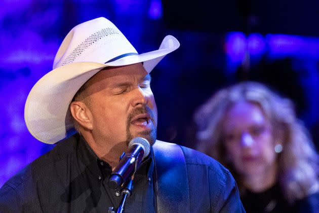 Garth Brooks performs during a Country Music Hall of Fame ceremony in 2022.