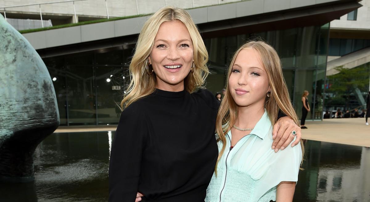 Kate Moss attends New York Week show with lookalike daughter Grace