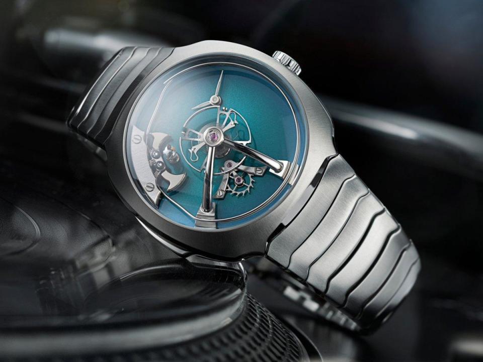 H. Moser & Cie X MB&F為Only Watch慈善拍賣製作的獨一無二Streamliner Pandamium錶款。