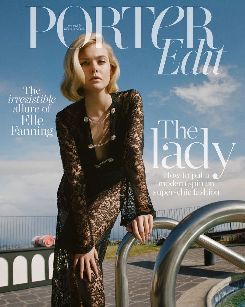 Elle Fanning on the cover of Porter EDIT | Matthew Sprout for PorterEdit