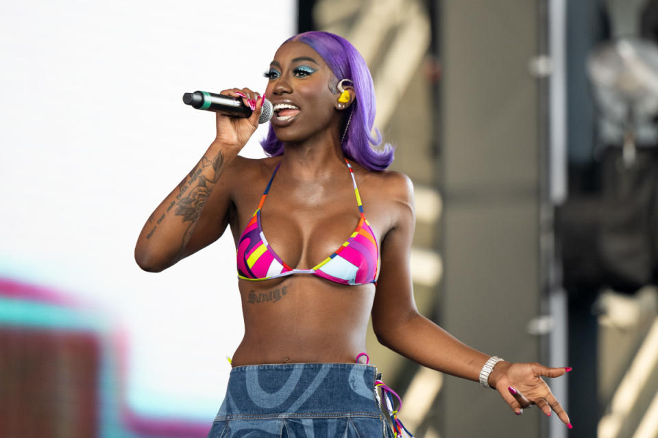 Flo Milli performing at Coachella 2023 in a full Pucci look.<p>Photo: Emma McIntyre/Getty Images</p>