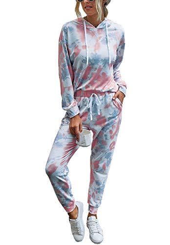 3) Tie-Dye Two-Piece Pajama Set