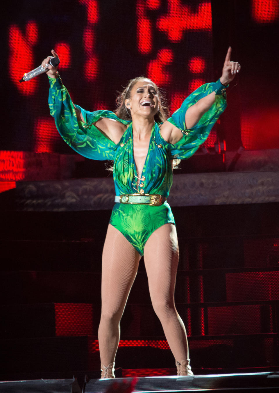 BRONX, NY - JUNE 04:  Jennifer Lopez performs at Orchard Beach on June 4, 2014 in Bronx, New York.  (Photo by Dave Kotinsky/Getty Images)