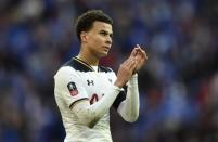 Britain Soccer Football - Tottenham Hotspur v Chelsea - FA Cup Semi Final - Wembley Stadium - 22/4/17 Tottenham's Dele Alli applauds the fans at the end of the match Reuters / Hannah McKay Livepic