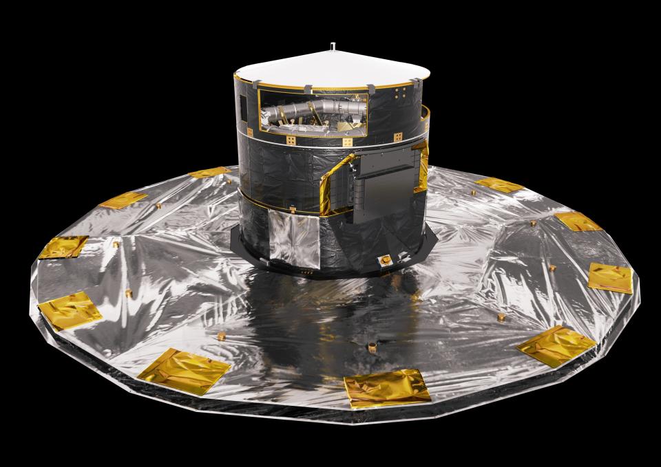 Gaia satellite against a black background