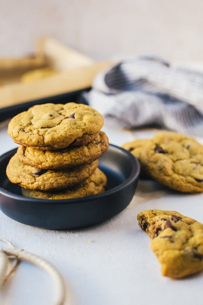 Brown Butter Pumpkin Chocolate Chip Cookies