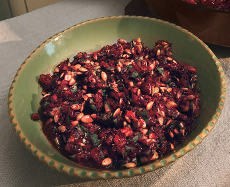 Cranberry Salsa with Cilantro and Chile